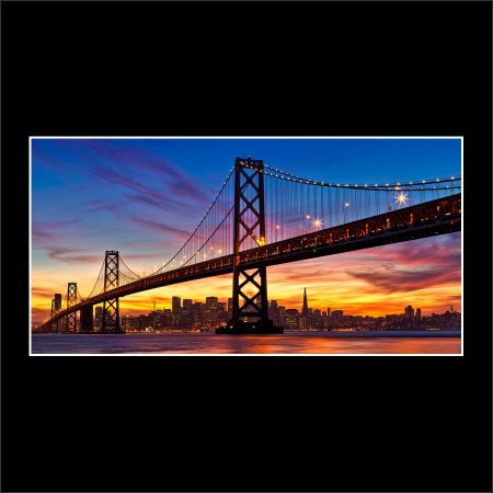 product picture The City By The Bay San Francisco Bridge Sunset Lights Cityscape Night California buy limited edition print paul reiffer photograph photography