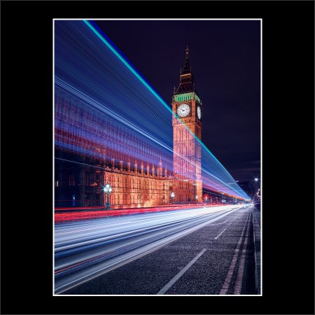 product picture calling time big ben london night traffic trails victoria tower westminster clock buy limited edition print paul reiffer photograph photography