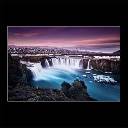 product picture Overflow Iceland Godafoss Waterfall Gods Winter Ice Snow Morning Sunrise Sky buy limited edition print paul reiffer photograph photography
