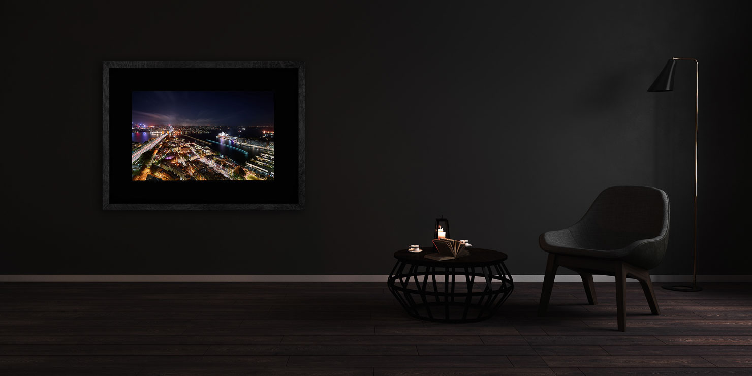 above down under Sydney Australia buy limited edition photograph landscape Full Solid Wood Black Frame Complete Image Paul Reiffer Apartment 07 Dark Black Solid Wood Frame Paul Reiffer