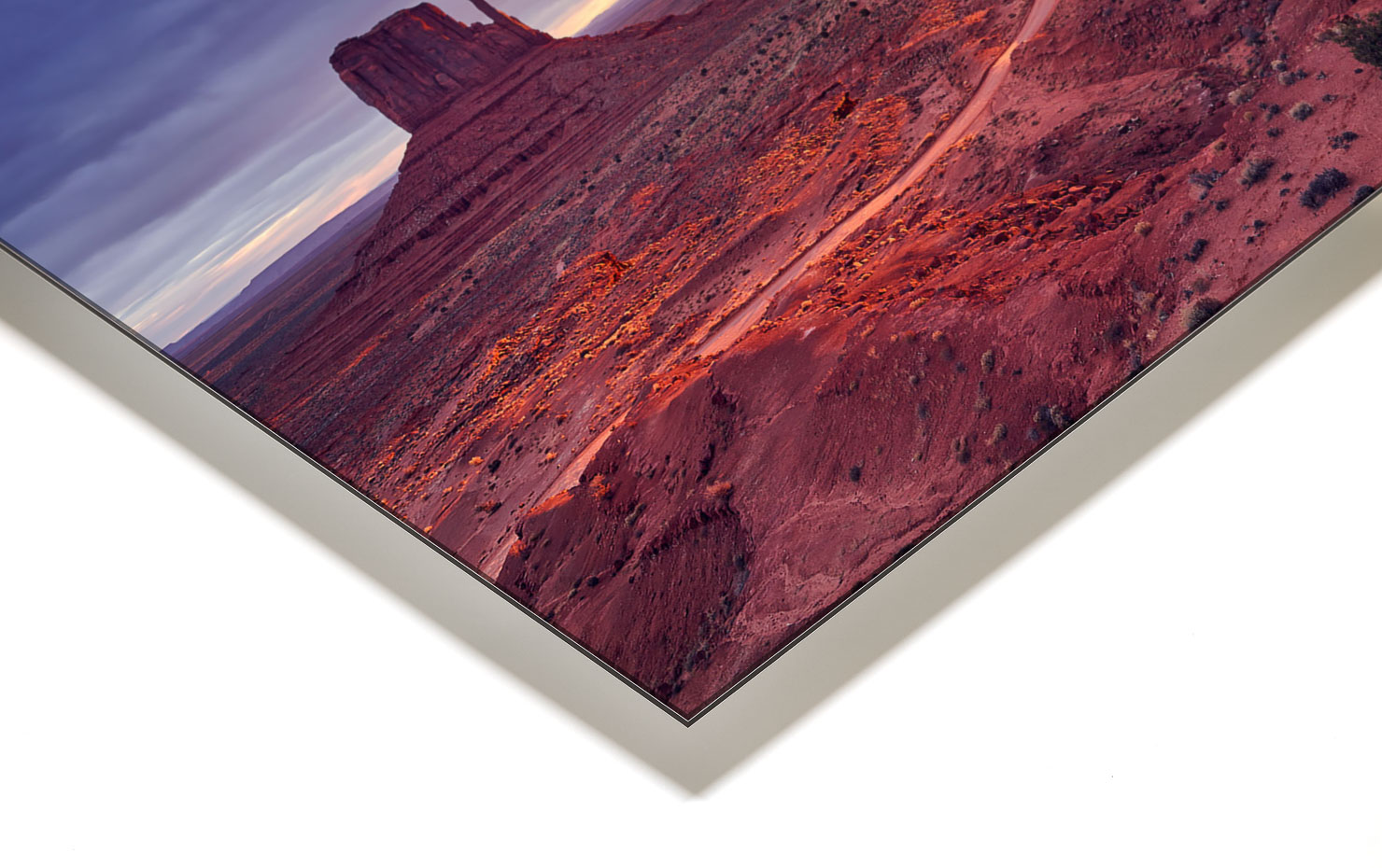 afterglow Monument Valley USA buy limited edition photograph landscape Full Acrylic Aluminium Metal Frame Paul Reiffer
