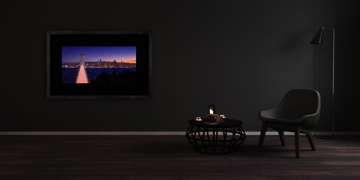 approach San Francisco California USA buy limited edition photograph landscape Full Solid Wood Black Frame Complete Image Paul Reiffer Apartment 07 Dark Black Solid Wood Frame Paul Reiffer