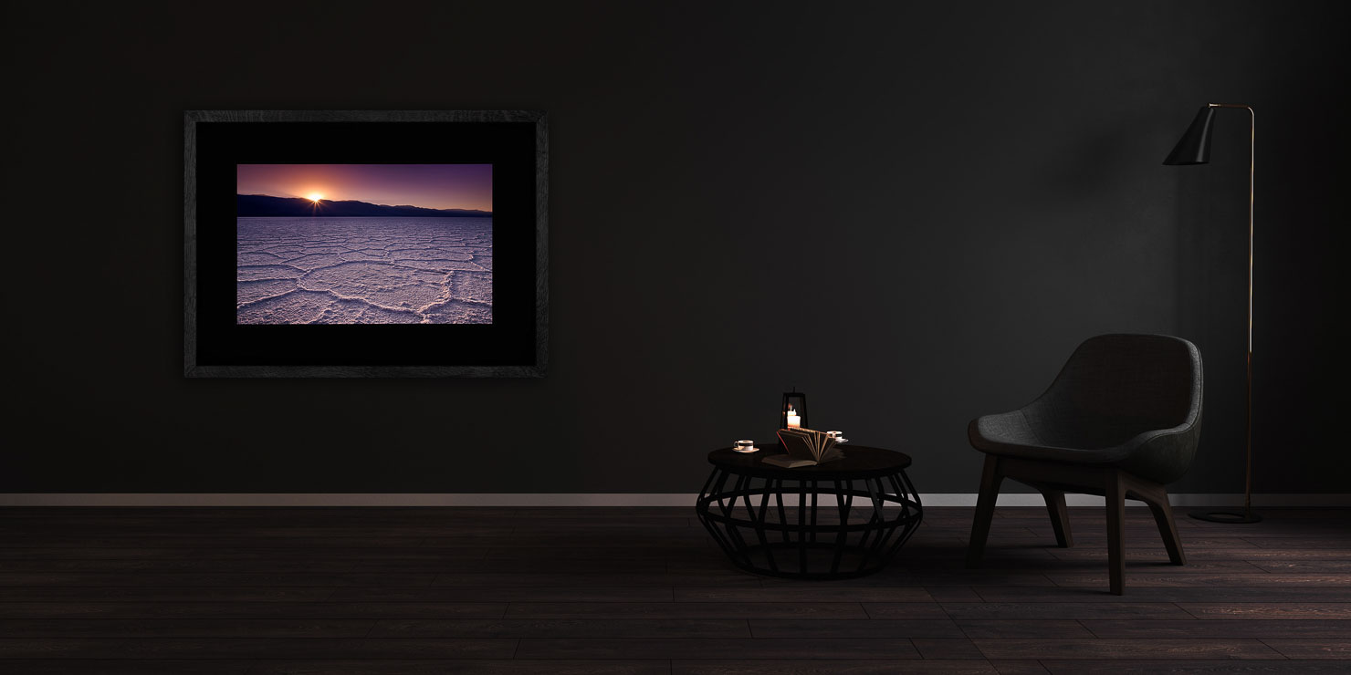 back to the floor Death Valley California USA buy limited edition photograph landscape Full Solid Wood Black Frame Complete Image Paul Reiffer Apartment 07 Dark Black Solid Wood Frame Paul Reiffer