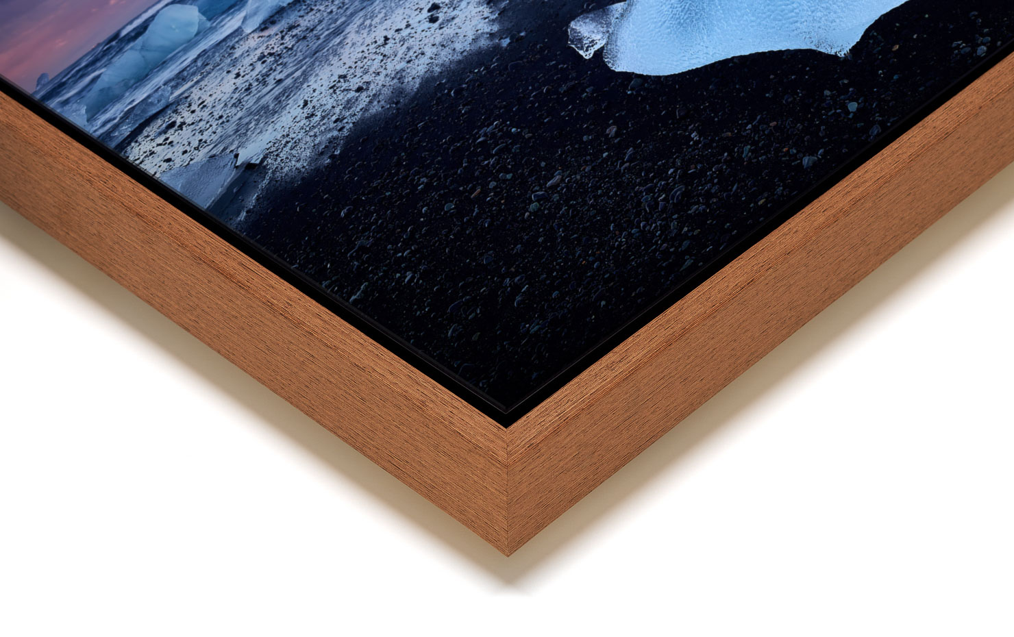 beached Vatnajokull Iceland buy limited edition photograph landscape Full Light Floating Tray Frame Solid Wood Acrylic Paul Reiffer