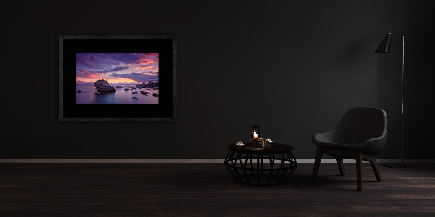 bonsai Lake Tahoe USA buy limited edition photograph landscape Full Solid Wood Black Frame Complete Image Paul Reiffer Apartment 07 Dark Black Solid Wood Frame Paul Reiffer