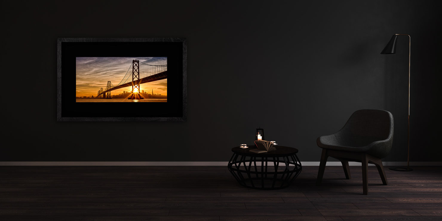 bursting through San Francisco California USA buy limited edition photograph landscape Full Solid Wood Black Frame Complete Image Paul Reiffer Apartment 07 Dark Black Solid Wood Frame Paul Reiffer