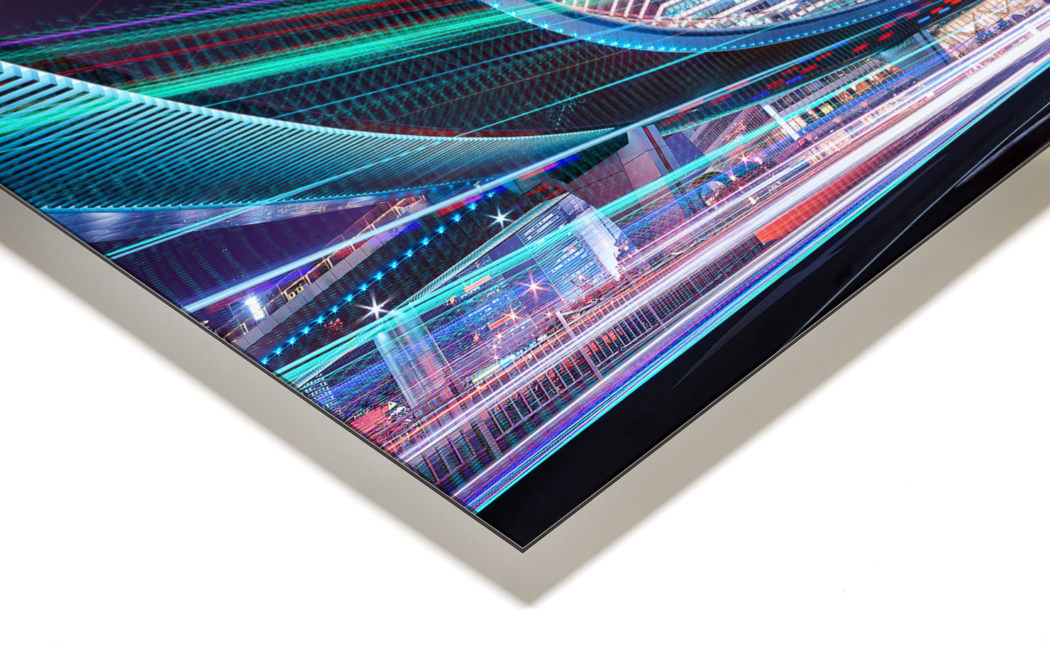 circular motion Shanghai China buy limited edition photograph landscape Full Acrylic Aluminium Metal Frame Paul Reiffer