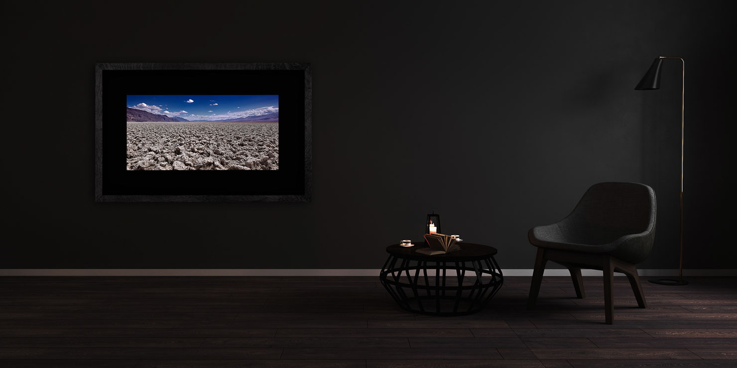 devils golf course Death Valley California USA buy limited edition photograph landscape Full Solid Wood Black Frame Complete Image Paul Reiffer Apartment 07 Dark Black Solid Wood Frame Paul Reiffer