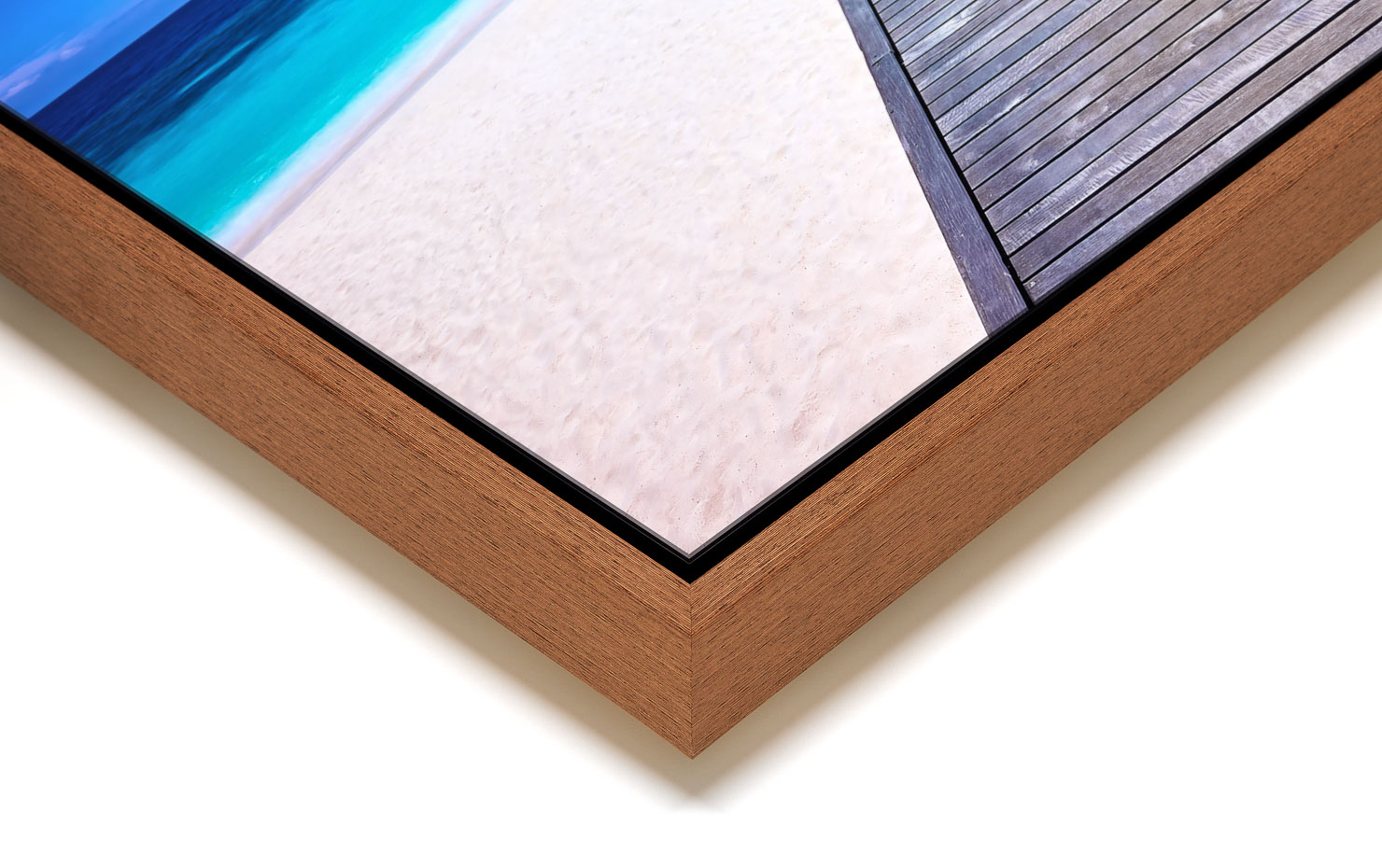 dive in Huvafen Fushi Maldives buy limited edition photograph landscape Full Light Floating Tray Frame Solid Wood Acrylic Paul Reiffer