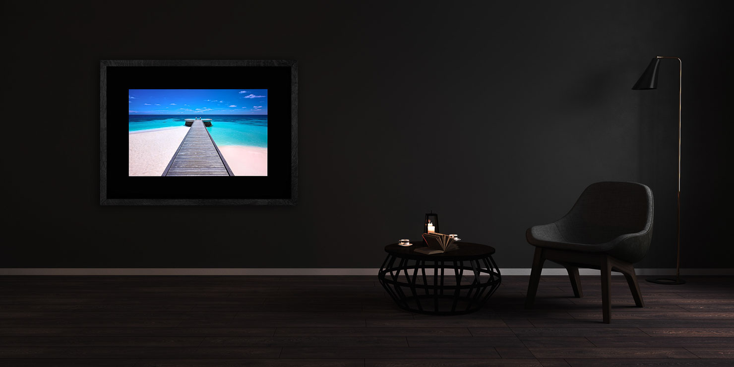 dive in Huvafen Fushi Maldives buy limited edition photograph landscape Full Solid Wood Black Frame Complete Image Paul Reiffer Apartment 07 Dark Black Solid Wood Frame Paul Reiffer