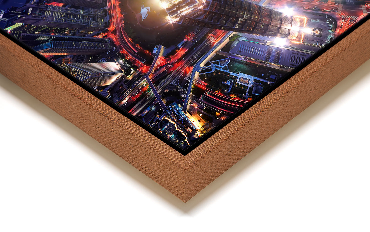 dont look down Shanghai China buy limited edition photograph landscape Full Light Floating Tray Frame Solid Wood Acrylic Paul Reiffer