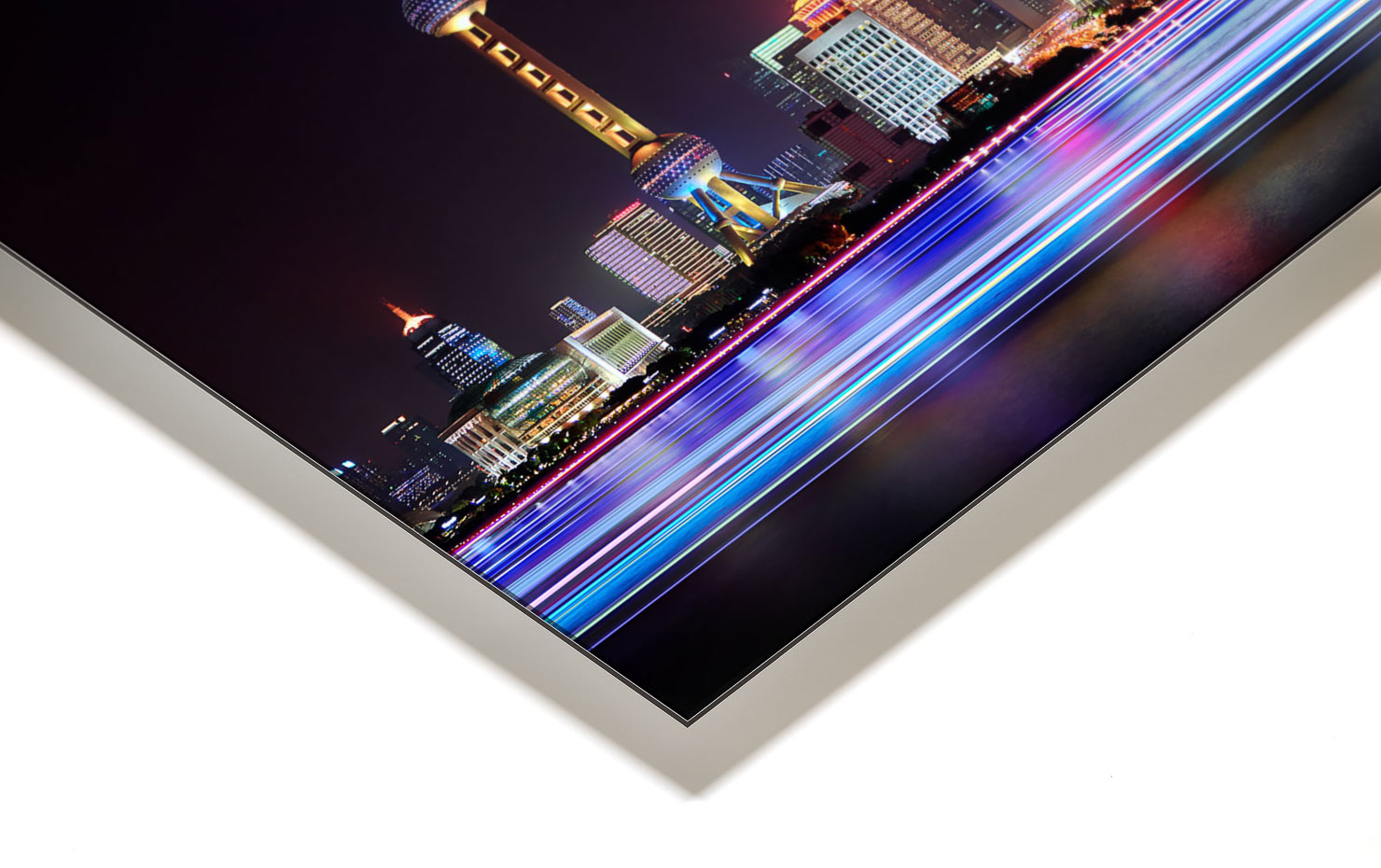 electri city Shanghai China buy limited edition photograph landscape Full Acrylic Aluminium Metal Frame Paul Reiffer