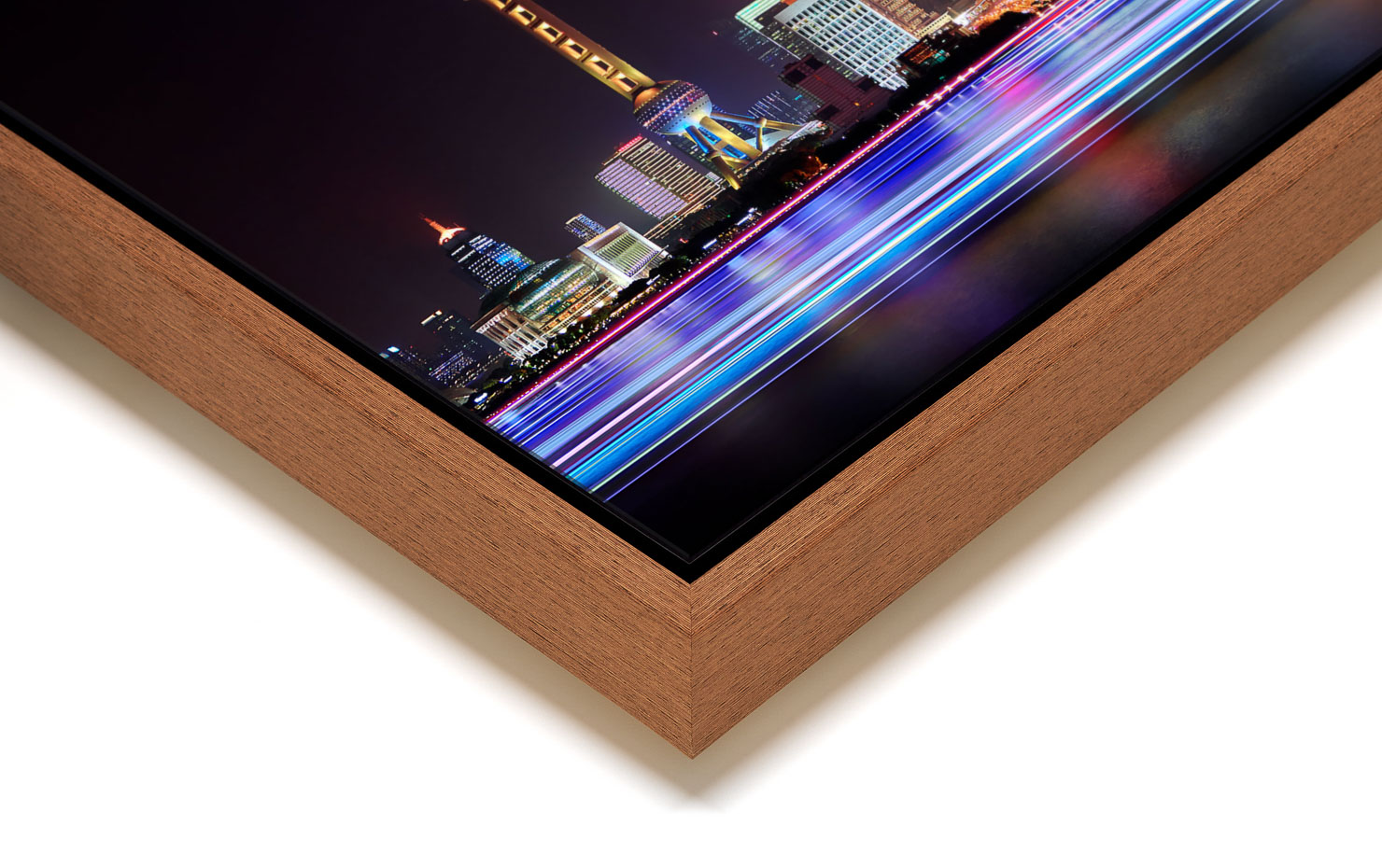 electri city Shanghai China buy limited edition photograph landscape Full Light Floating Tray Frame Solid Wood Acrylic Paul Reiffer