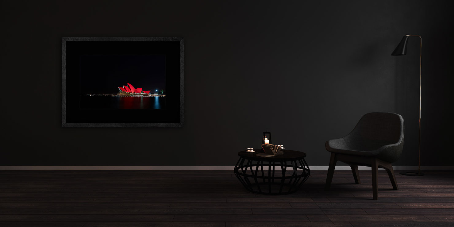 encore Sydney Australia buy limited edition photograph landscape Full Solid Wood Black Frame Complete Image Paul Reiffer Apartment 07 Dark Black Solid Wood Frame Paul Reiffer