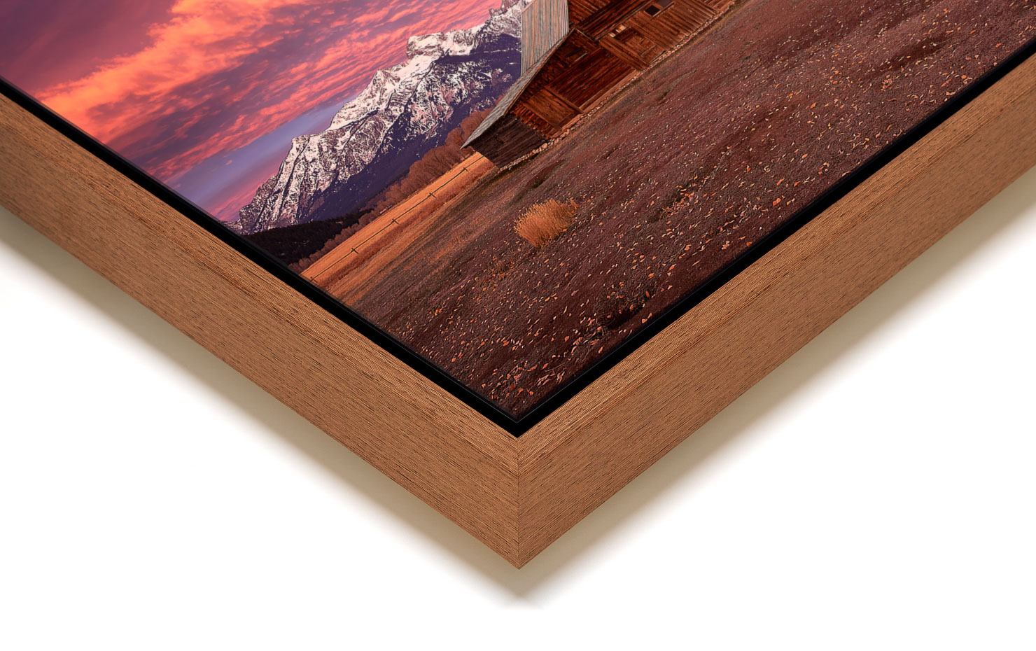 fire in the hole Jackson Hole USA buy limited edition photograph landscape Full Light Floating Tray Frame Solid Wood Acrylic Paul Reiffer