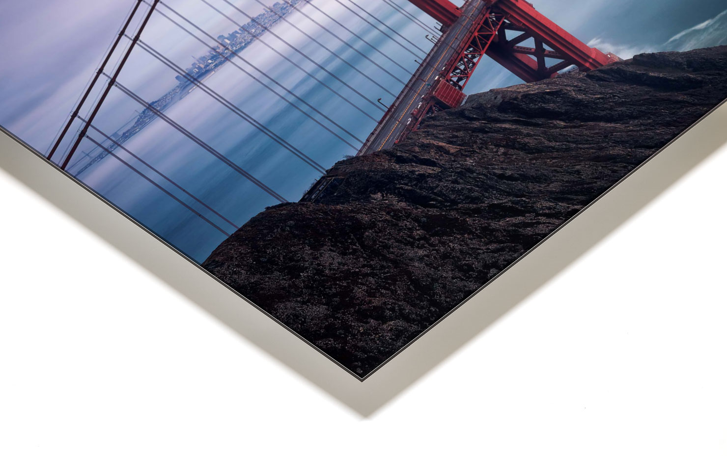 fog city San Francisco California buy limited edition photograph landscape Full Acrylic Aluminium Metal Frame Paul Reiffer