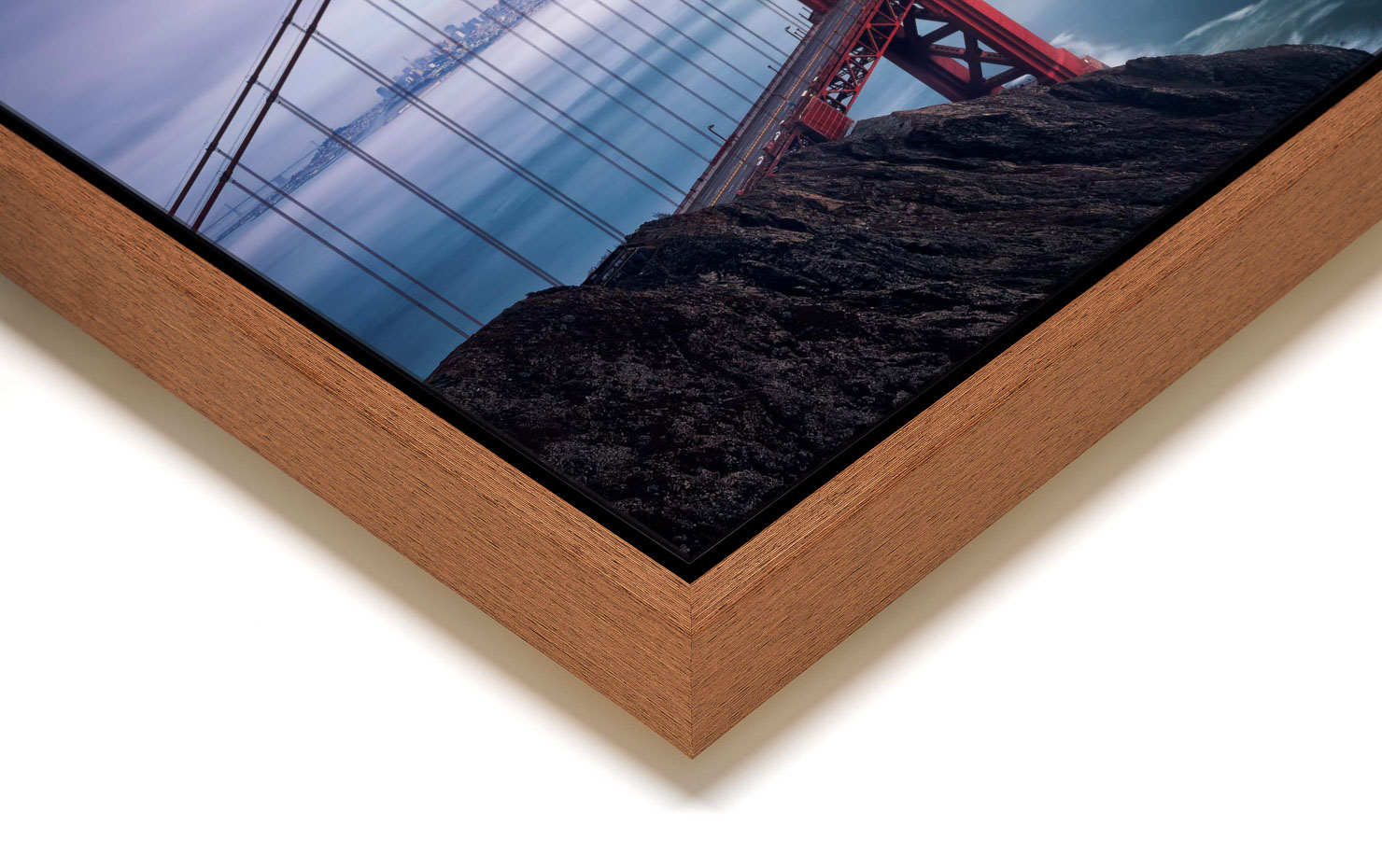 fog city San Francisco California buy limited edition photograph landscape Full Light Floating Tray Frame Solid Wood Acrylic Paul Reiffer