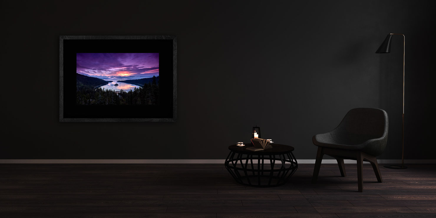 gateway Lake Tahoe California buy limited edition photograph landscape Full Solid Wood Black Frame Complete Image Paul Reiffer Apartment 07 Dark Black Solid Wood Frame Paul Reiffer