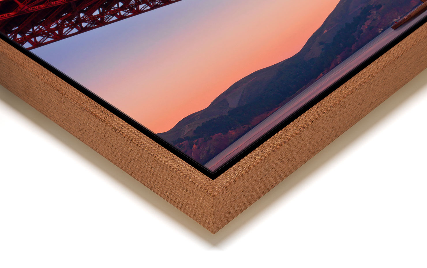 golden gateway San Francisco California USA buy limited edition photograph landscape Full Light Floating Tray Frame Solid Wood Acrylic Paul Reiffer