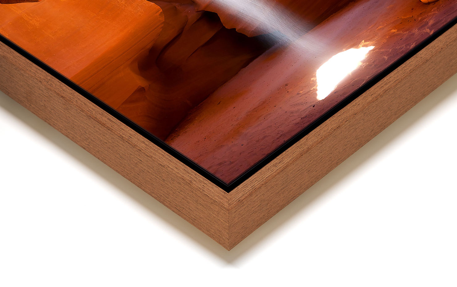 hidden spirit Antelope Canyon Arizona USA buy limited edition photograph landscape Full Light Floating Tray Frame Solid Wood Acrylic Paul Reiffer