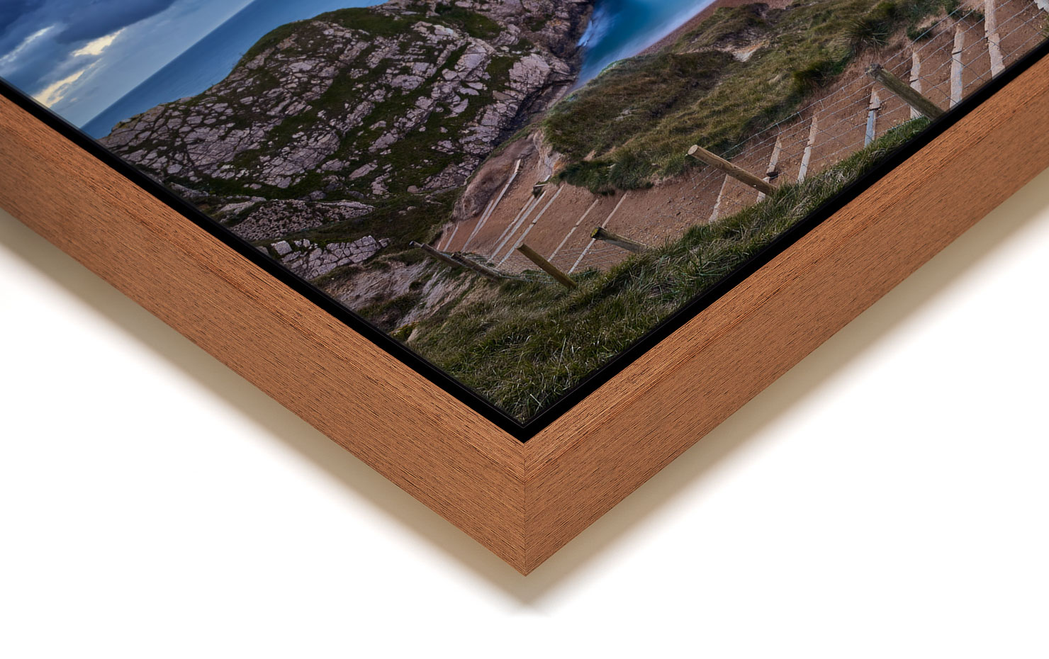 inbound Durdle Door UK buy limited edition photograph landscape Full Light Floating Tray Frame Solid Wood Acrylic Paul Reiffer