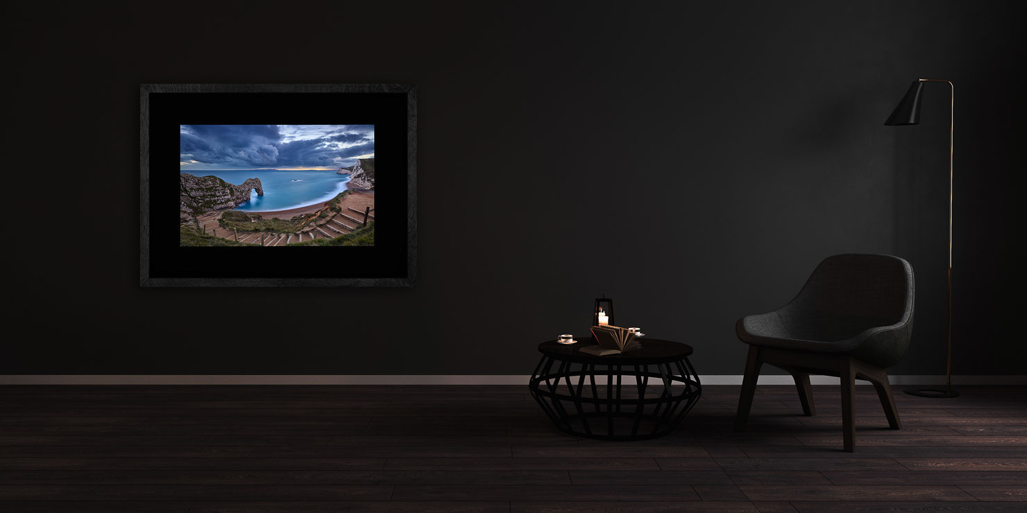 inbound Durdle Door UK buy limited edition photograph landscape Full Solid Wood Black Frame Complete Image Paul Reiffer Apartment 07 Dark Black Solid Wood Frame Paul Reiffer