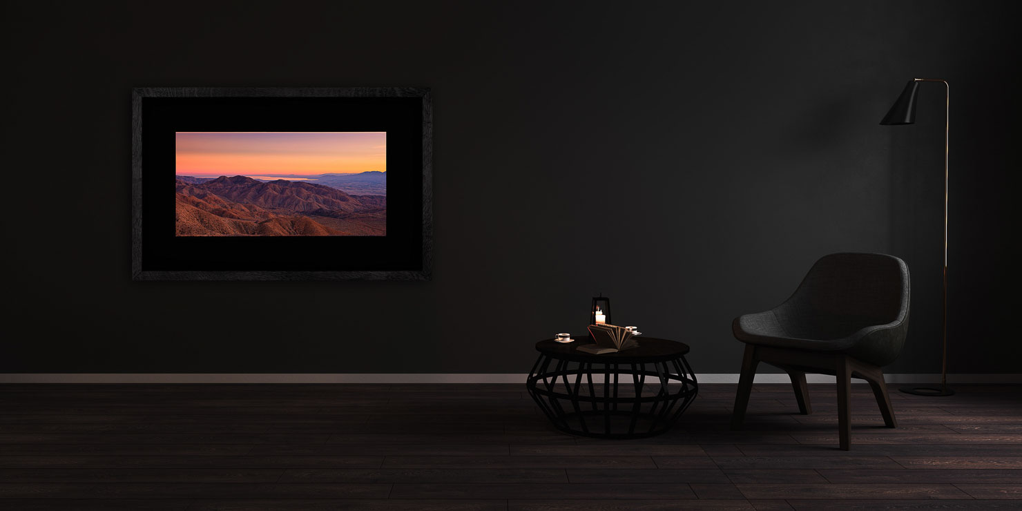 keys view Joshua Tree National Park USA buy limited edition photograph landscape Full Solid Wood Black Frame Complete Image Paul Reiffer Apartment 07 Dark Black Solid Wood Frame Paul Reiffer