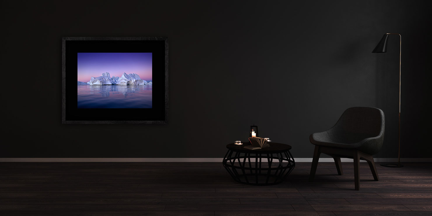 kryptonice Ilulissat Greenland buy limited edition photograph landscape Full Solid Wood Black Frame Complete Image Paul Reiffer Apartment 07 Dark Black Solid Wood Frame Paul Reiffer
