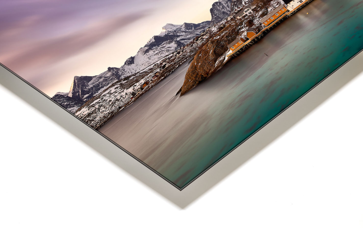lagoon Lofoten Norway buy limited edition photograph landscape Full Acrylic Aluminium Metal Frame Paul Reiffer