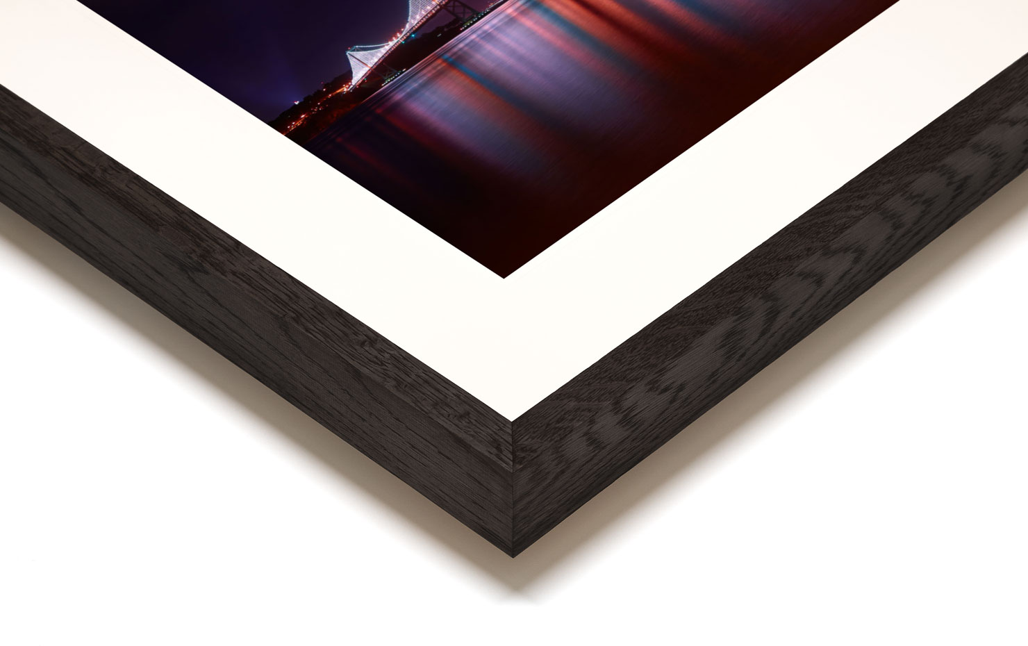 lights alive San Francisco California USA buy limited edition photograph landscape Full Dark Solid Wood Frame Paul Reiffer