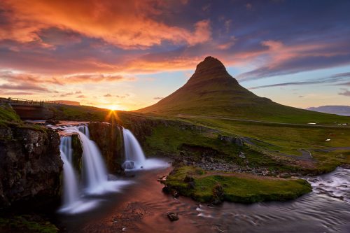 midday night an elemental glow Kirkjufell Iceland buy limited edition photograph landscape cityscape Full