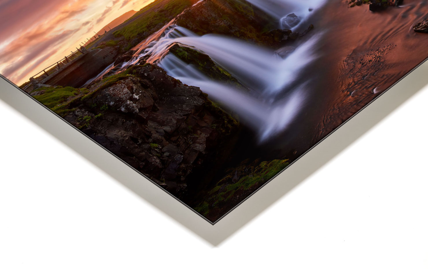 midday night an elemental glow Kirkjufell Iceland buy limited edition photograph landscape cityscape Full Acrylic Aluminium Metal Frame Paul Reiffer