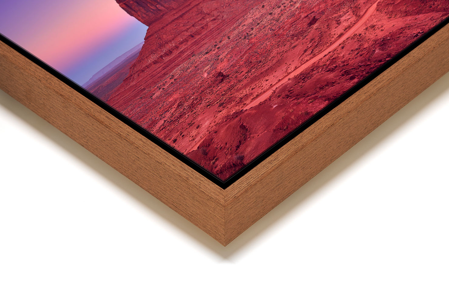 moonlit mittens Monument Valley USA buy limited edition photograph landscape Full Light Floating Tray Frame Solid Wood Acrylic Paul Reiffer