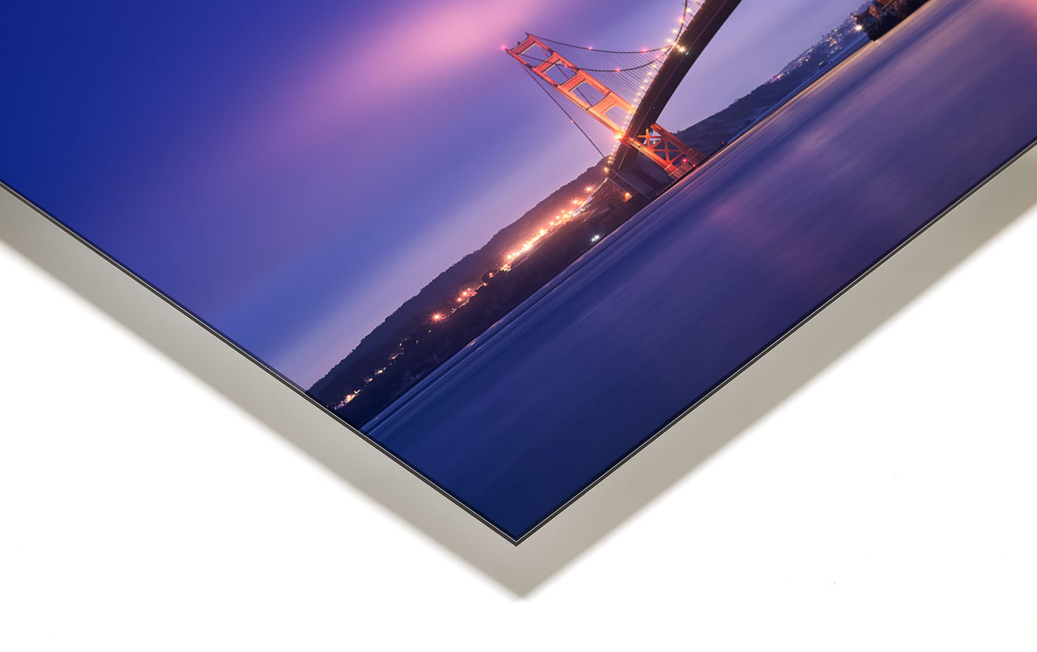 morning blues San Francisco California buy limited edition photograph landscape Full Acrylic Aluminium Metal Frame Paul Reiffer