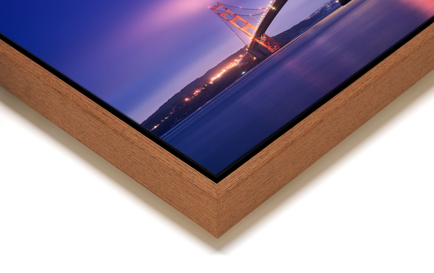 morning blues San Francisco California buy limited edition photograph landscape Full Light Floating Tray Frame Solid Wood Acrylic Paul Reiffer