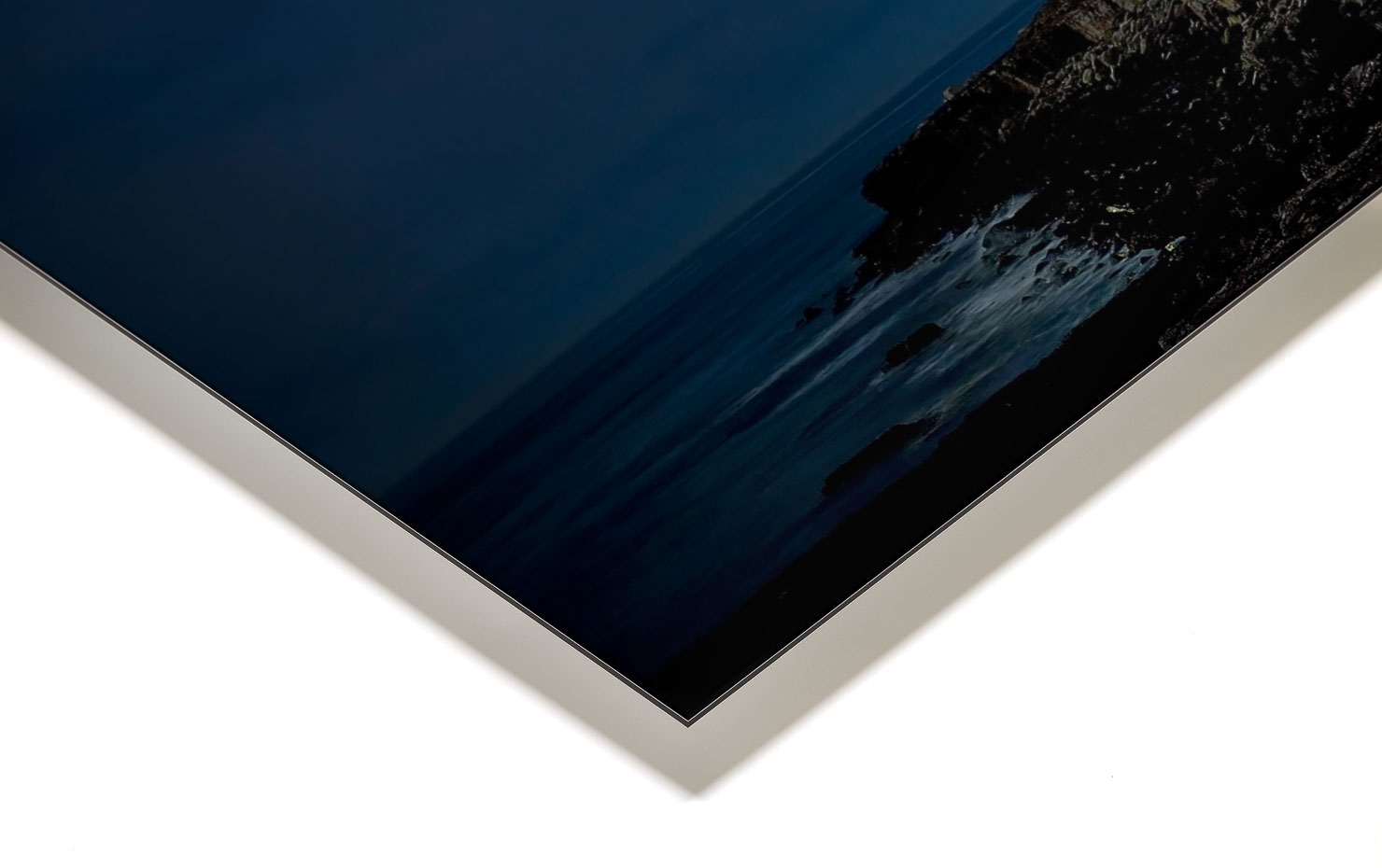 night light Portland Dorset UK buy limited edition photograph landscape Full Acrylic Aluminium Metal Frame Paul Reiffer
