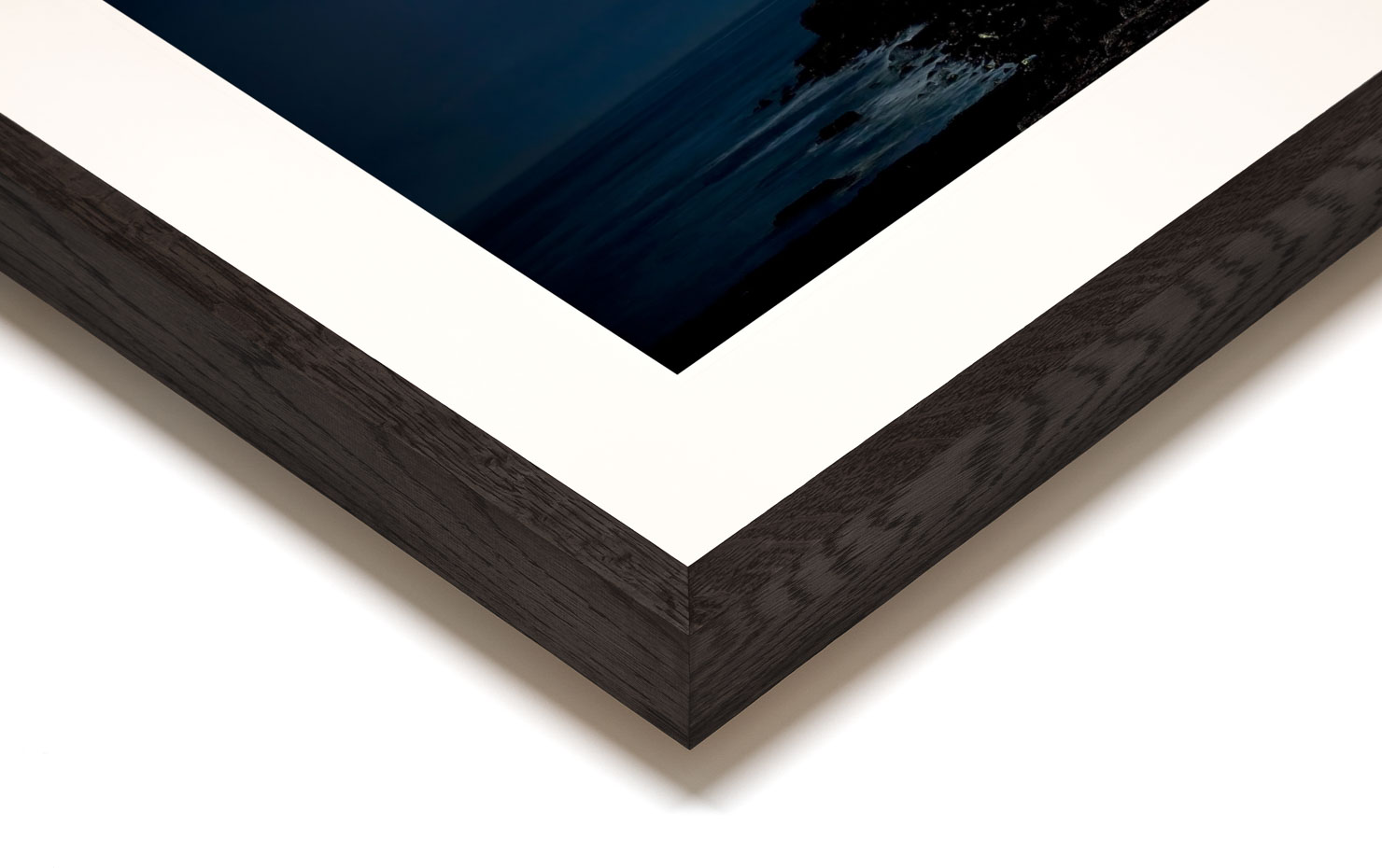 night light Portland Dorset UK buy limited edition photograph landscape Full Dark Solid Wood Frame Paul Reiffer