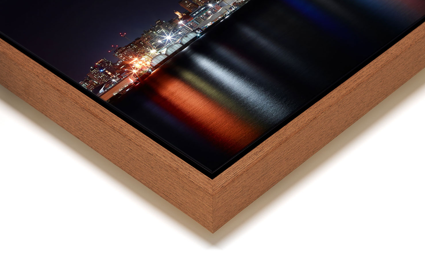 night sailing Auckland New Zealand buy limited edition photograph landscape Full Light Floating Tray Frame Solid Wood Acrylic Paul Reiffer