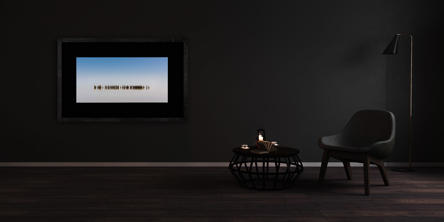 no horizon Salton Sea California USA buy limited edition photograph landscape Full Solid Wood Black Frame Complete Image Paul Reiffer Apartment 07 Dark Black Solid Wood Frame Paul Reiffer