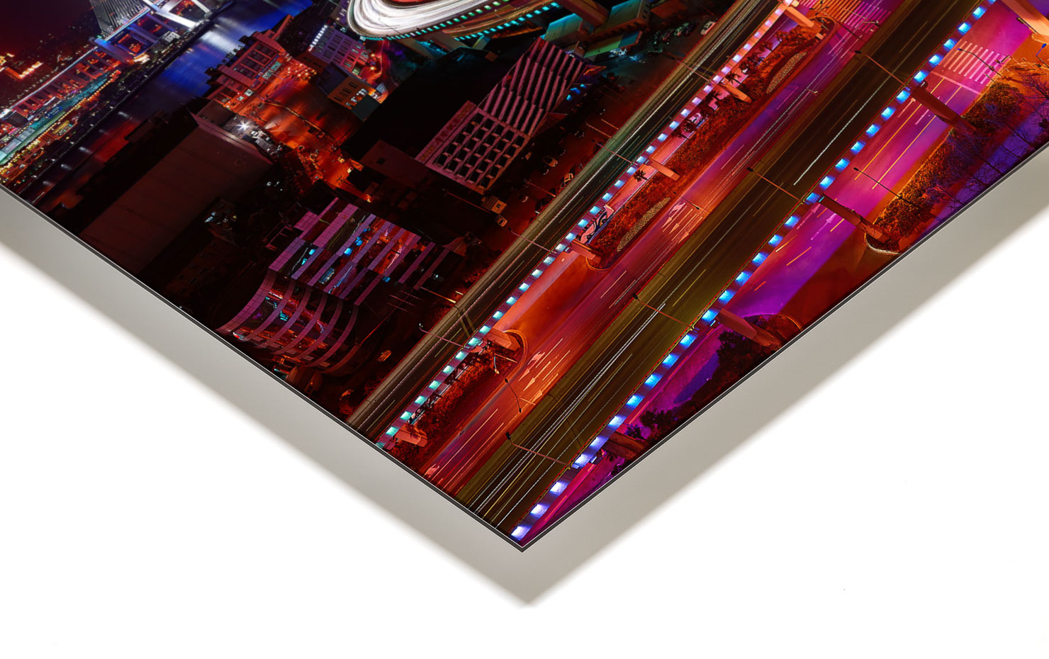 over the rainbow Shanghai China buy limited edition photograph landscape Full Acrylic Aluminium Metal Frame Paul Reiffer