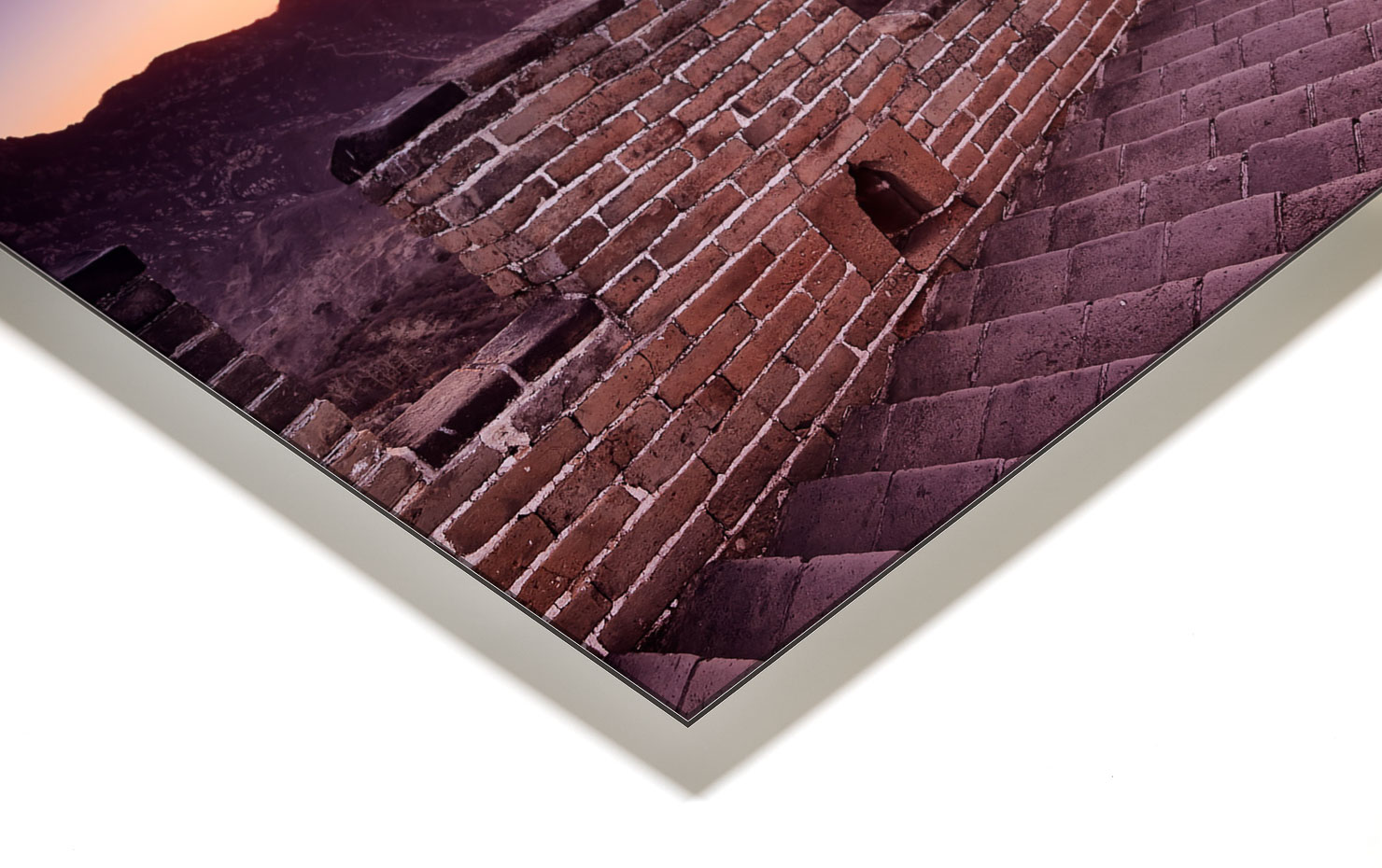 over the wall Great Wall of China Beijing China buy limited edition photograph landscape Full Acrylic Aluminium Metal Frame Paul Reiffer