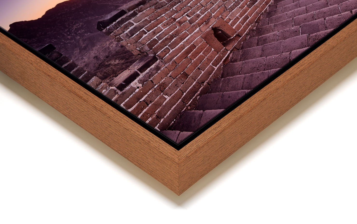 over the wall Great Wall of China Beijing China buy limited edition photograph landscape Full Light Floating Tray Frame Solid Wood Acrylic Paul Reiffer