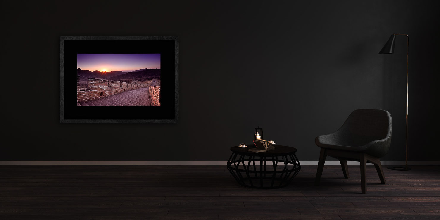 over the wall Great Wall of China Beijing China buy limited edition photograph landscape Full Solid Wood Black Frame Complete Image Paul Reiffer Apartment 07 Dark Black Solid Wood Frame Paul Reiffer