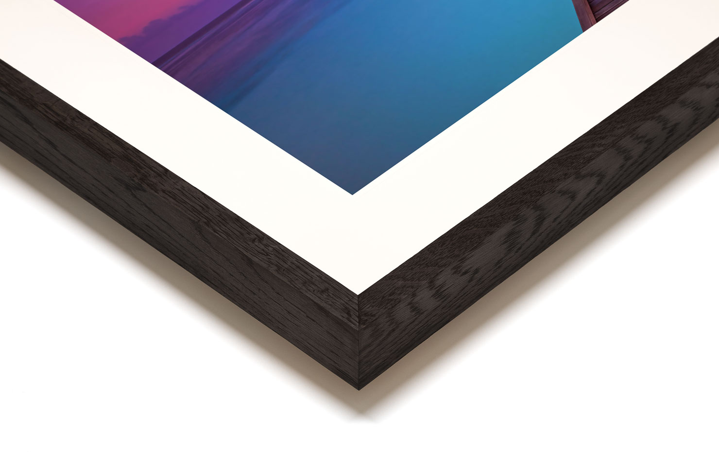 overwater Huvafen Fushi Maldives buy limited edition photograph landscape Full Dark Solid Wood Frame Paul Reiffer