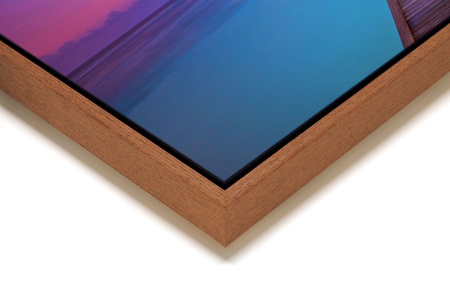 overwater Huvafen Fushi Maldives buy limited edition photograph landscape Full Light Floating Tray Frame Solid Wood Acrylic Paul Reiffer