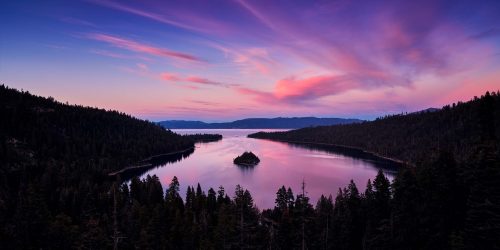 pink emerald Lake Tahoe California USA buy limited edition photograph landscape Full