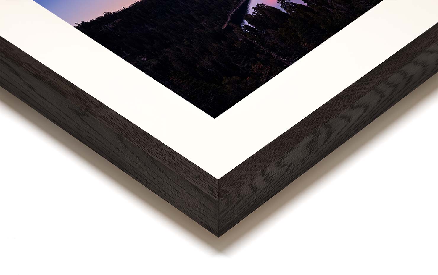 pink emerald Lake Tahoe California USA buy limited edition photograph landscape Full Dark Solid Wood Frame Paul Reiffer