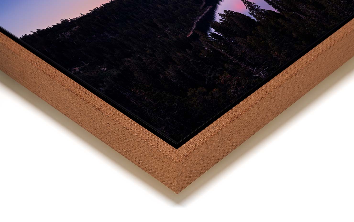 pink emerald Lake Tahoe California USA buy limited edition photograph landscape Full Light Floating Tray Frame Solid Wood Acrylic Paul Reiffer
