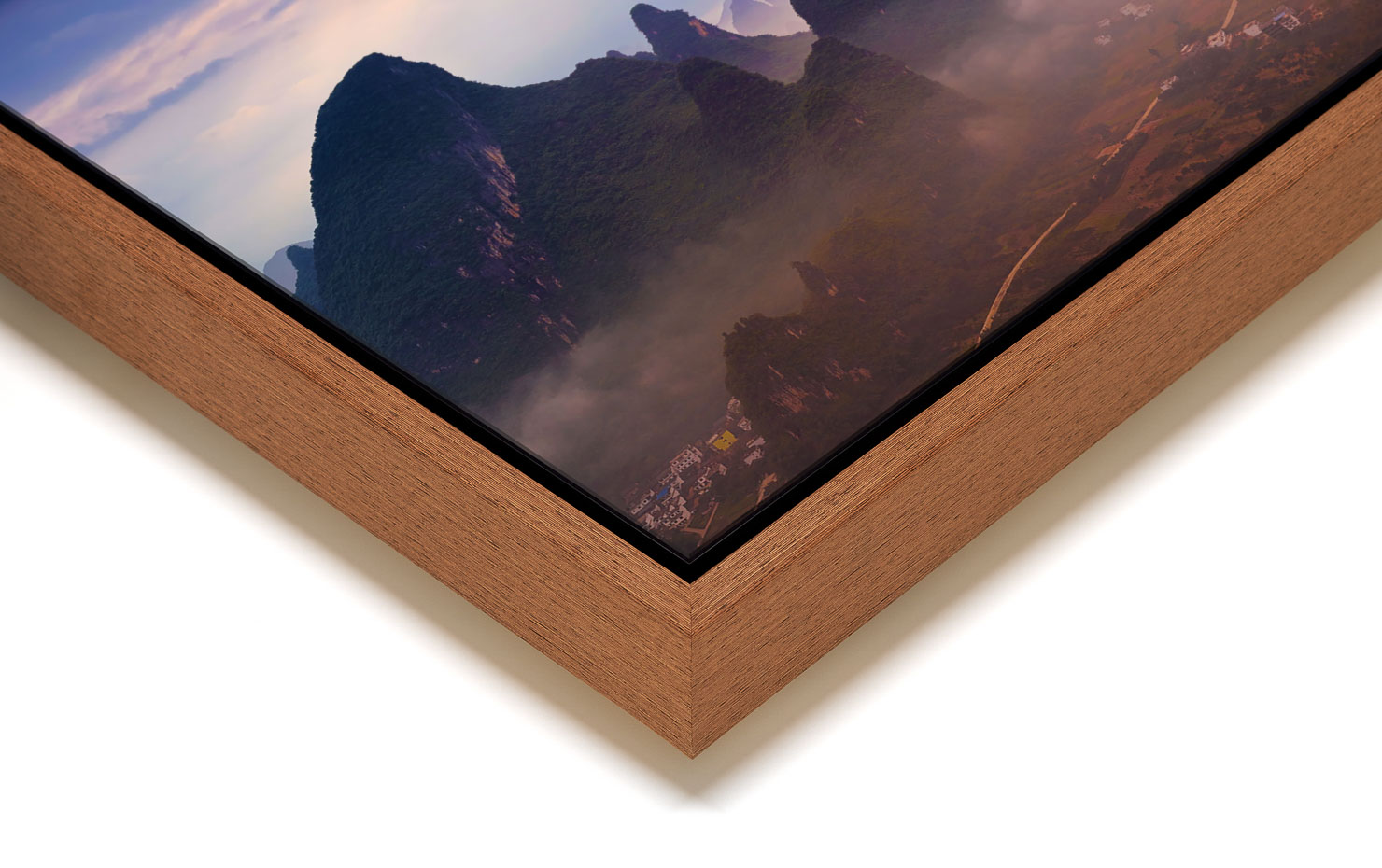 portal Guilin China buy limited edition photograph landscape Full Light Floating Tray Frame Solid Wood Acrylic Paul Reiffer