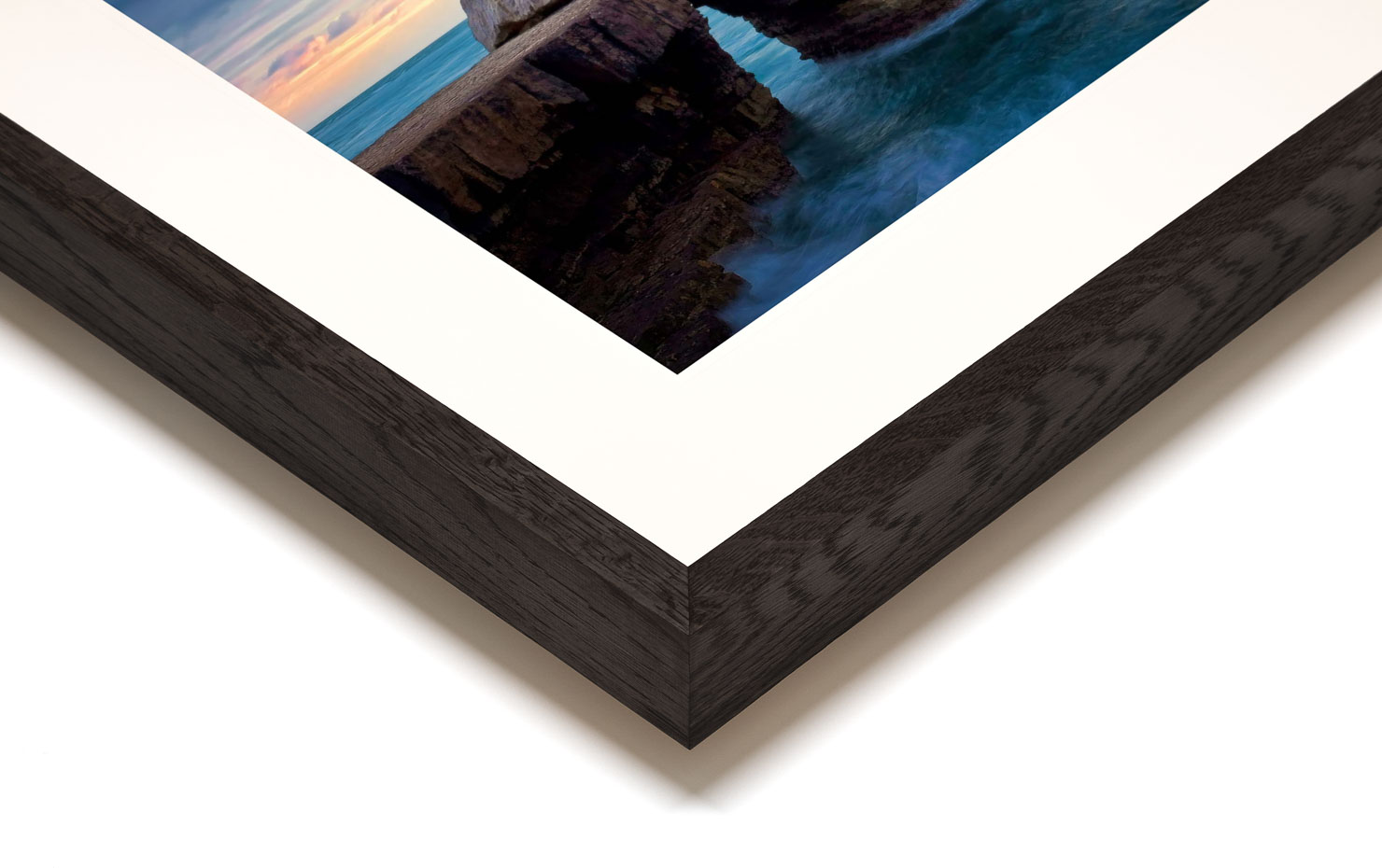 pulpit rock Portland Dorset UK buy limited edition photograph landscape Full Dark Solid Wood Frame Paul Reiffer